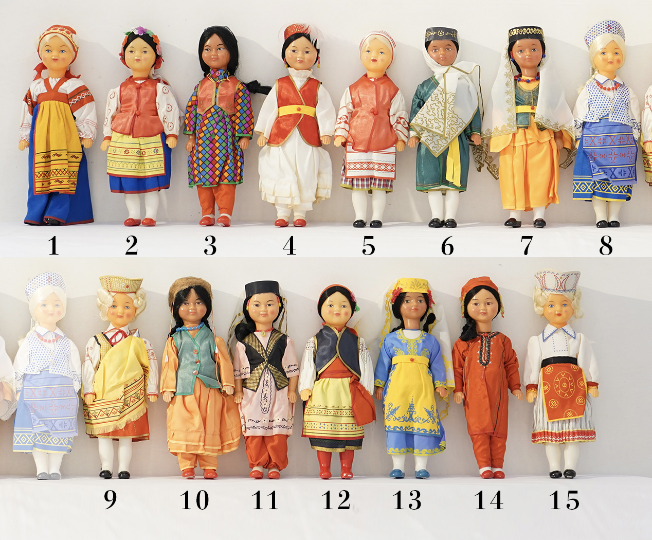 ソビエト社会主義連邦共和国時代の民族衣装人形